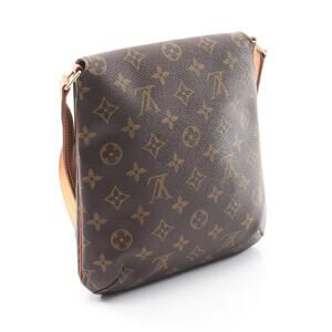 Louis Vuitton Bag Strap Canvas Shoulder Musette Leather Salsa Brown